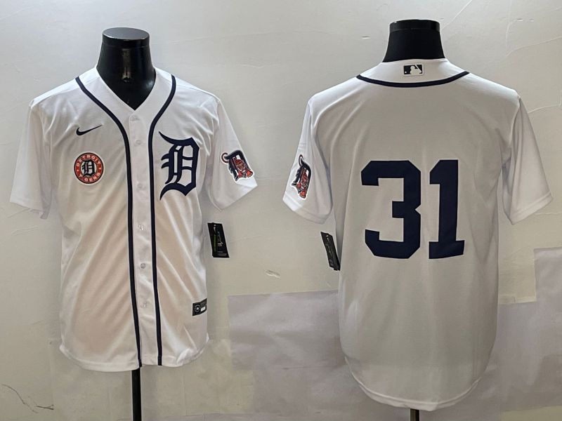 Men Detroit Tigers #31 No Name White Game 2025 Nike MLB Jersey style 5->detroit tigers->MLB Jersey